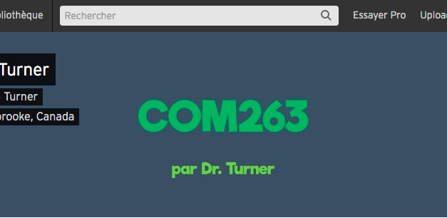 La nouvelle musique emblématique du cours Com263
